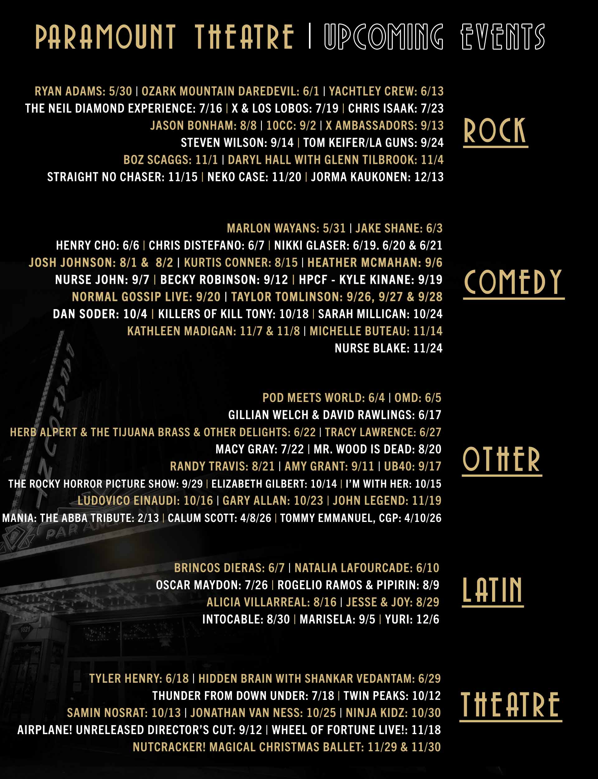 Upcoming Events